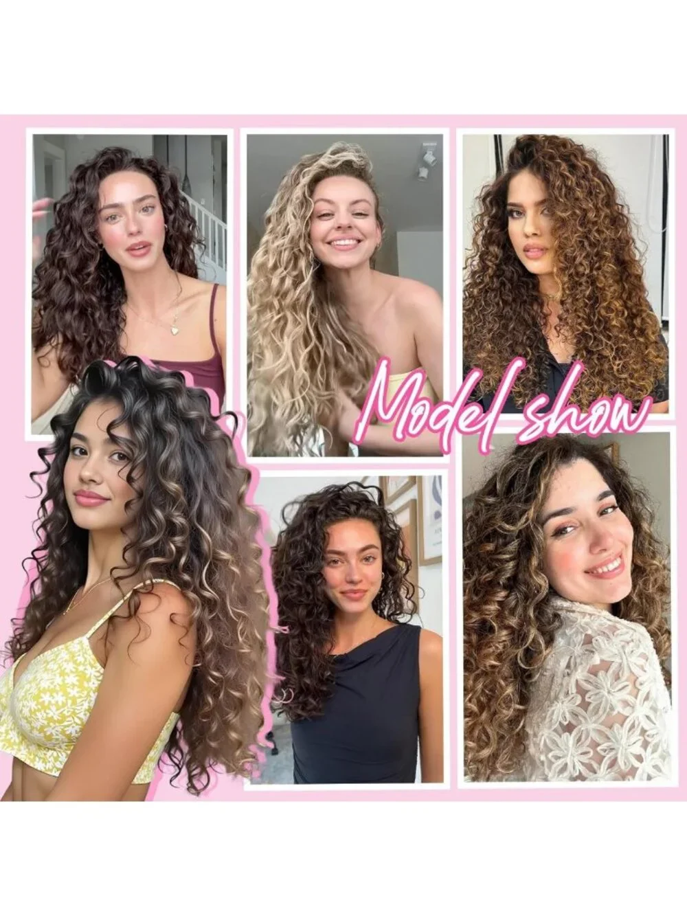 20 Inch Curly Clip-In Hair Extensions - 4PCS Volume & Length Hairpieces